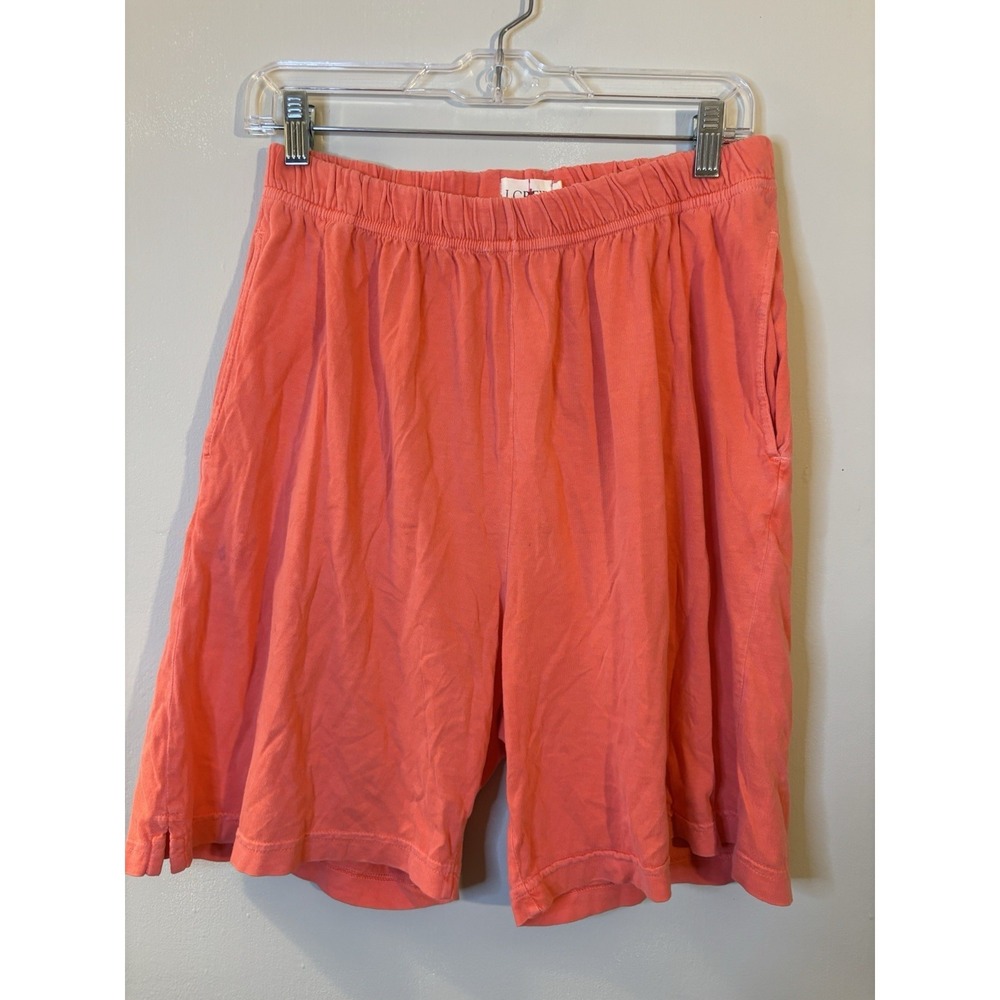 VTG J‎ CREW Oarsman Women's Coral Cotton Knit  Pull On Shorts M